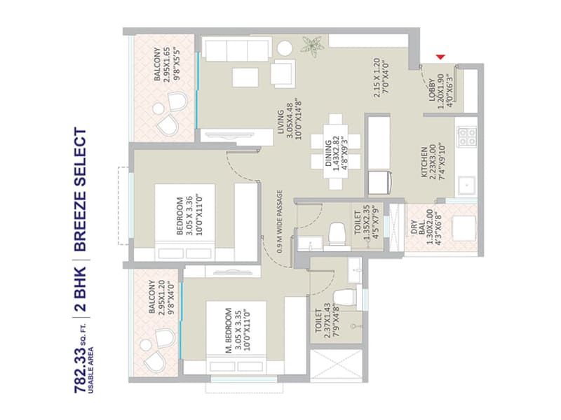Floor plan of Kolte Patil Springshire &mdash; photo gallery, images, brochure, amenities, cost sheet, price breakup, availability details, RERA number, RERA certificate, possession date, layout plan, logo, floor plan, master plan, and location map showcasing project highlights and features.