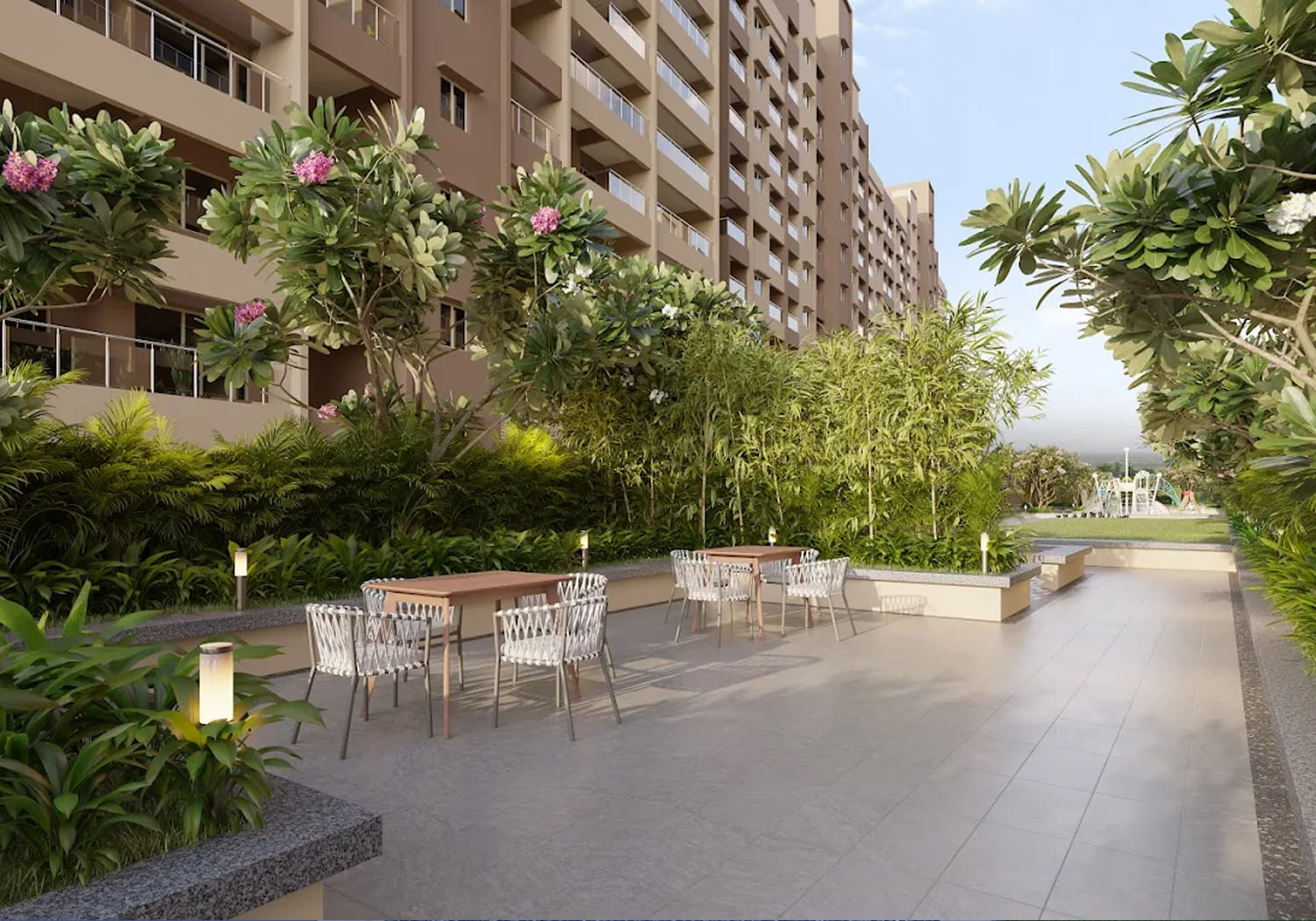 Exterior view of Kolte Patil Springshire &mdash; photo gallery, images, brochure, amenities, cost sheet, price breakup, availability details, RERA number, RERA certificate, possession date, layout plan, logo, floor plan, master plan, and location map showcasing project highlights and features.