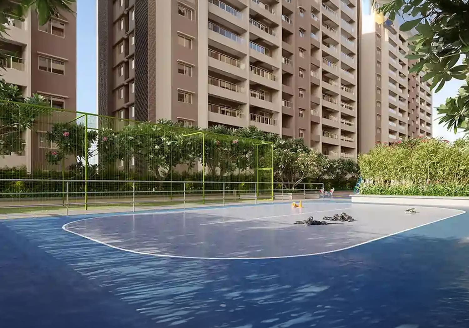 Exterior view of Kolte Patil Springshire &mdash; photo gallery, images, brochure, amenities, cost sheet, price breakup, availability details, RERA number, RERA certificate, possession date, layout plan, logo, floor plan, master plan, and location map showcasing project highlights and features.