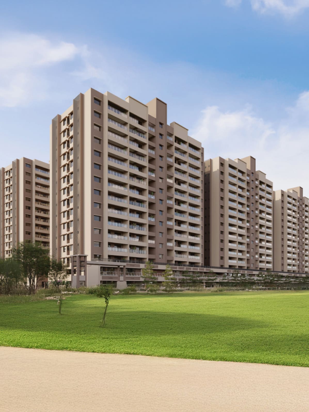 Exterior view of Kolte Patil Springshire &mdash; photo gallery, images, brochure, amenities, cost sheet, price breakup, availability details, RERA number, RERA certificate, possession date, layout plan, logo, floor plan, master plan, and location map showcasing project highlights and features.